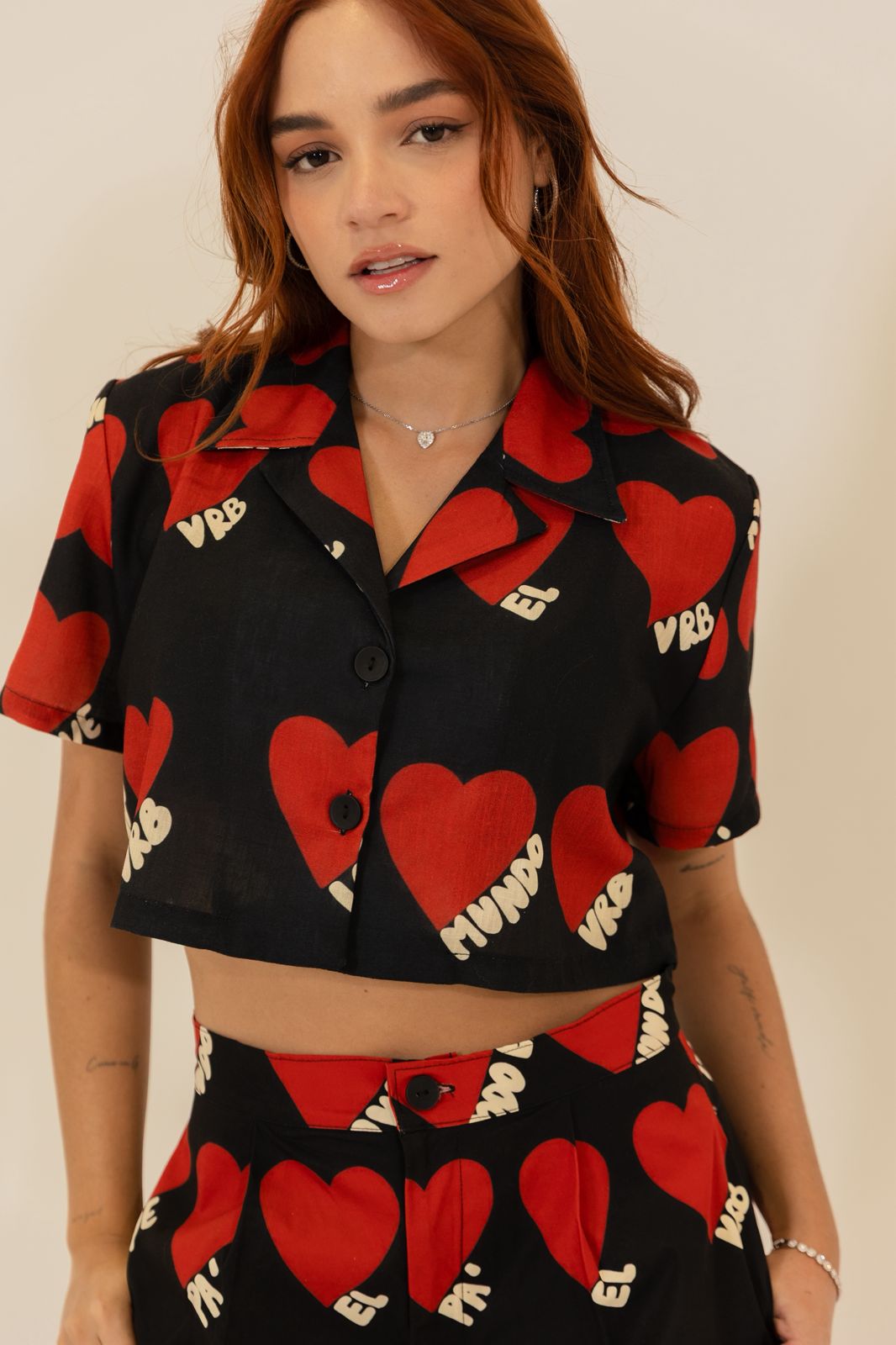 CAMISA CORTA HEARTS - PRE ORDER