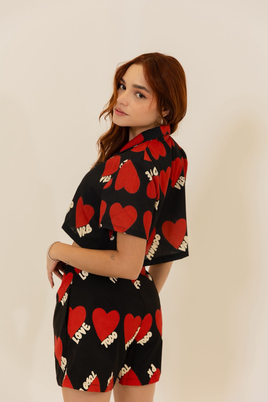 CAMISA CORTA HEARTS - PRE ORDER