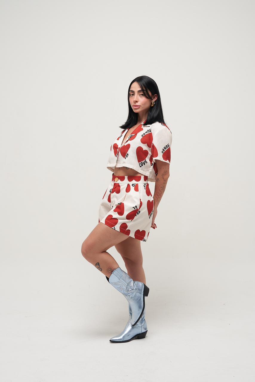Short (Corazones Rojos) LOVE PA TO’ EL MUNDO