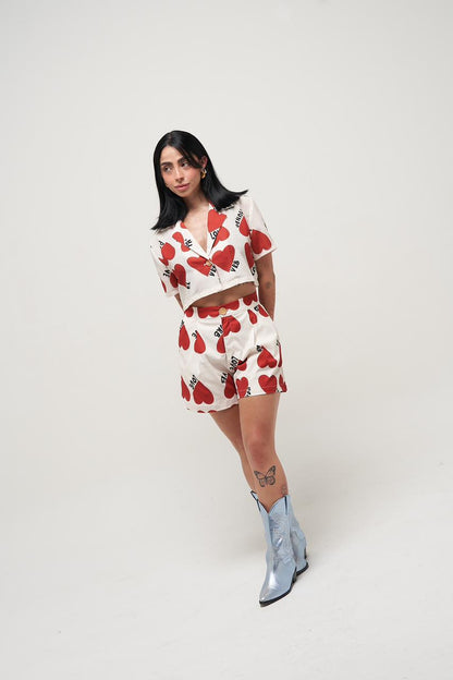 Short (Corazones Rojos) LOVE PA TO’ EL MUNDO